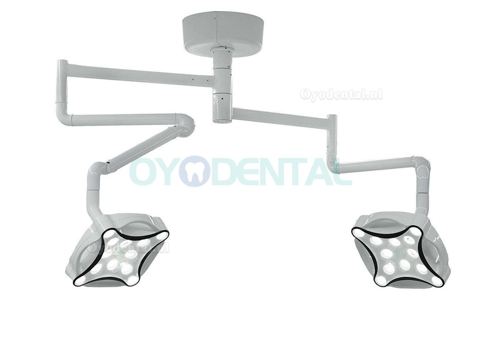 JD1700 Dubbele kop Plafondgemonteerde LED-operatielamp voor tandarts medisch dierenartsp