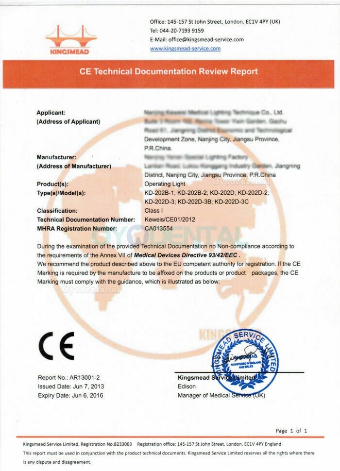 KWS® KD-2012D-3 Mobiele staand tandheelkundige chirurgische lamp LED Schaduwloze Operatielamp Vloerstandaard