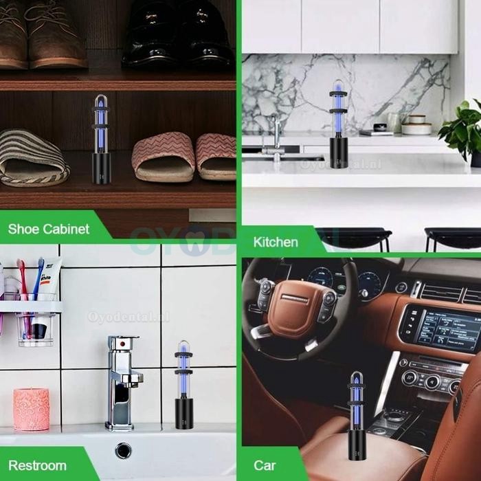 Oplaadbare draagbare UV + Ozonet desinfectielamp Huis Auto Slaapkamer
