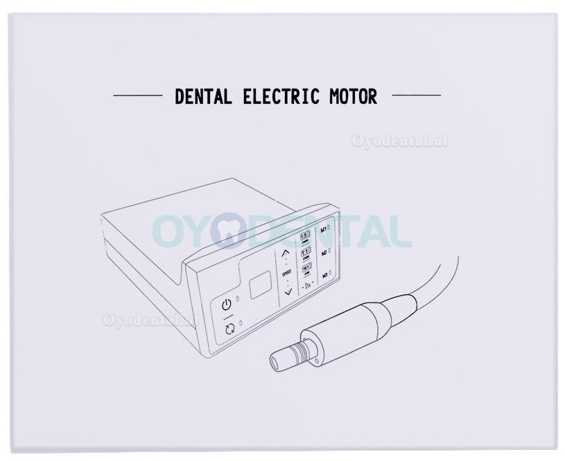 YUSENDENT COXO NL400-1 LED borstelloze elektromotor +1: 1 glasvezel-contrahoek handstuk
