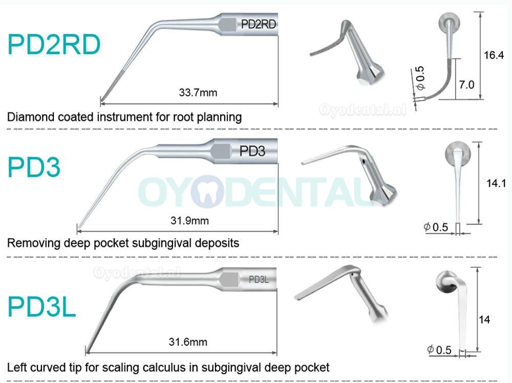 Refine Ultrasone scaler tips P10 P11 P12 P14L P18 P20 P20L P20R P21 22 LR compatibel met Woodpecker EMS