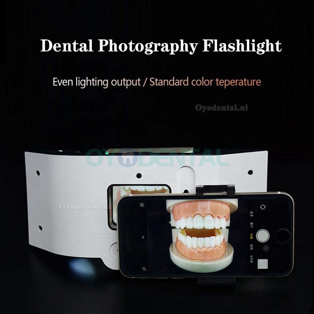 Draagbaar tandheelkundig fotografie-vullicht mobiele telefoon zaklamp oraal LED-vullicht voor tandartsen