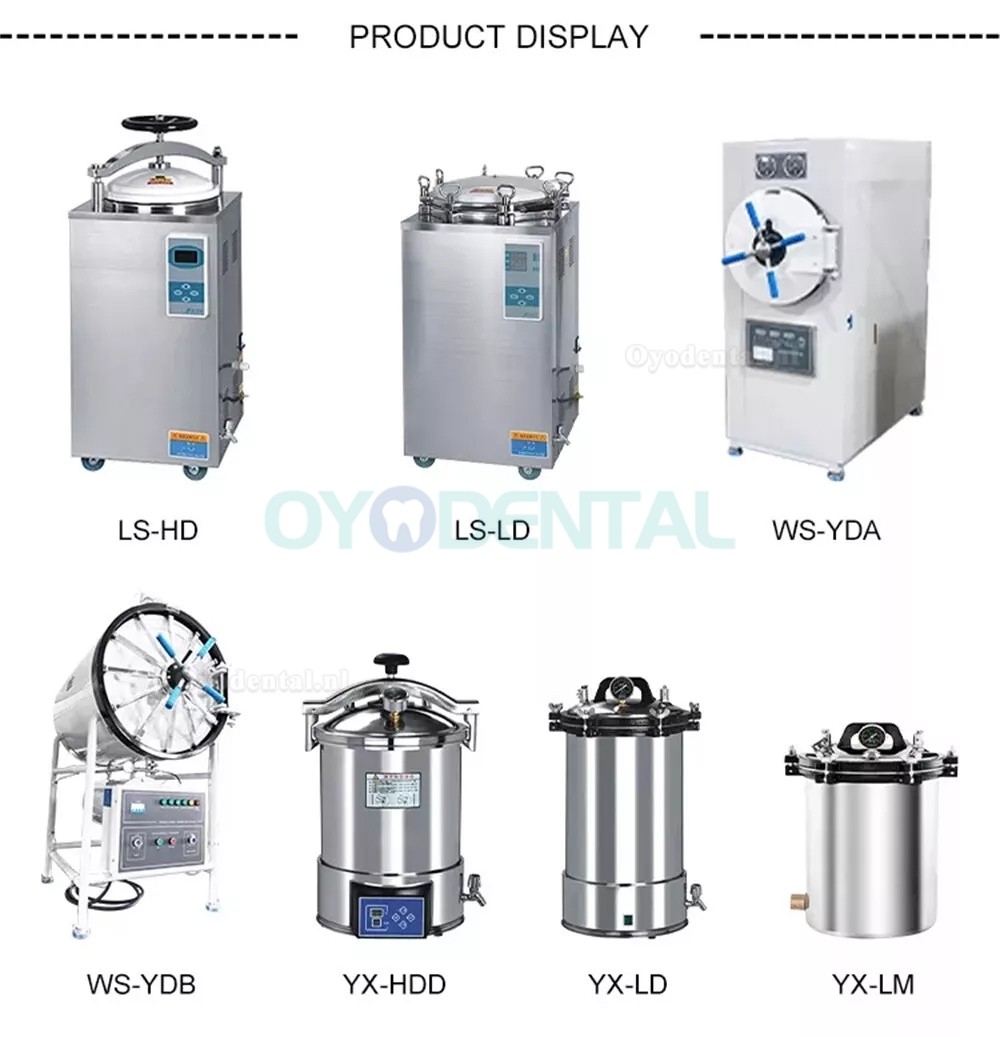 35L-150L Automatische grote verticale hogedrukstoomautoclaafsterilisator 105℃-134℃