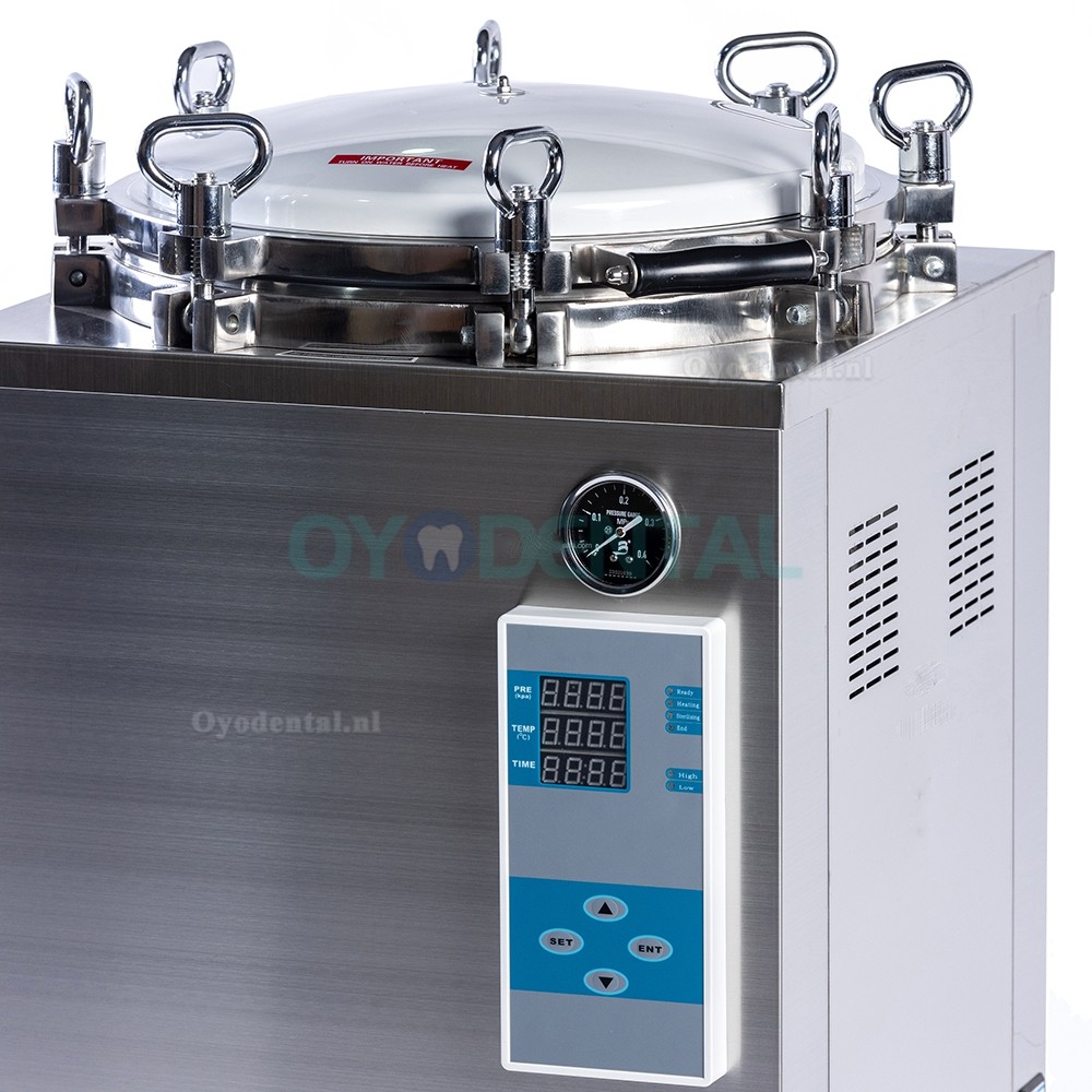 35L-150L Automatische grote verticale hogedrukstoomautoclaafsterilisator 105℃-134℃