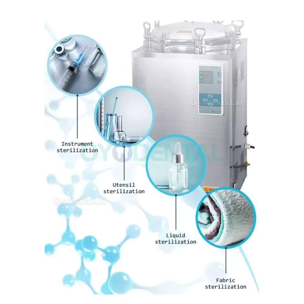 35L-150L Automatische grote verticale hogedrukstoomautoclaafsterilisator 105℃-134℃
