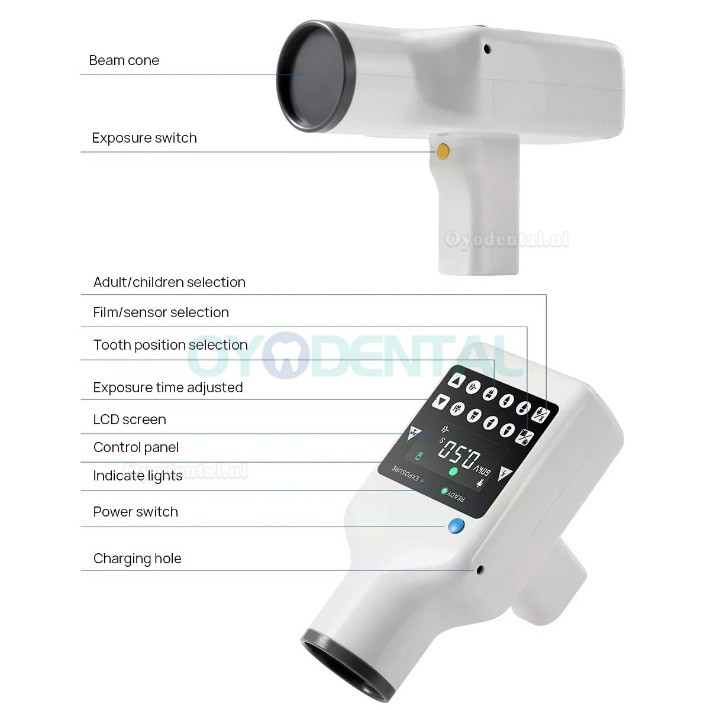 Draagbare digitale tandheelkundige röntgenmachine met hoge frequentie RAY-221