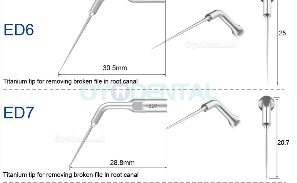 Refine Ultrasone scaler tips ED1 ED2 ED3 ED4 ED5 ED6 ED7 ED8 ED9 ED10 ED11 ED14 ED15 compatibel met SATELEC NSK DTE