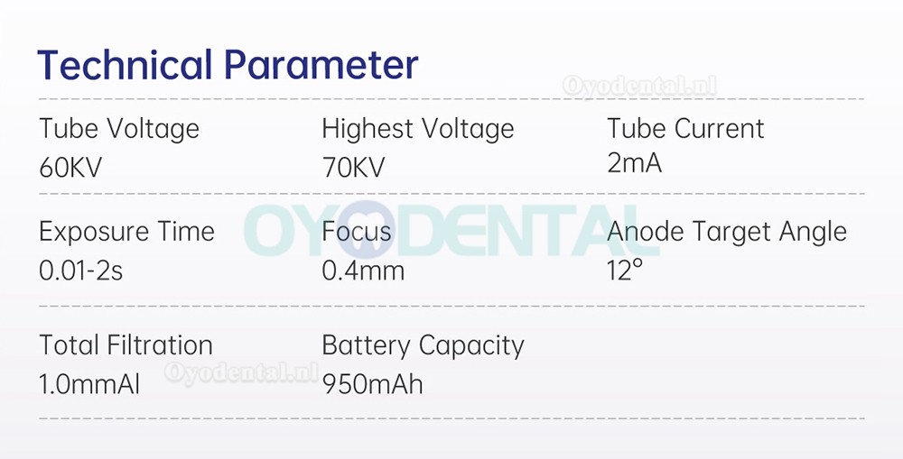 Refine VeRay draagbare tandheelkundige röntgenunit + intra-orale sensor kit