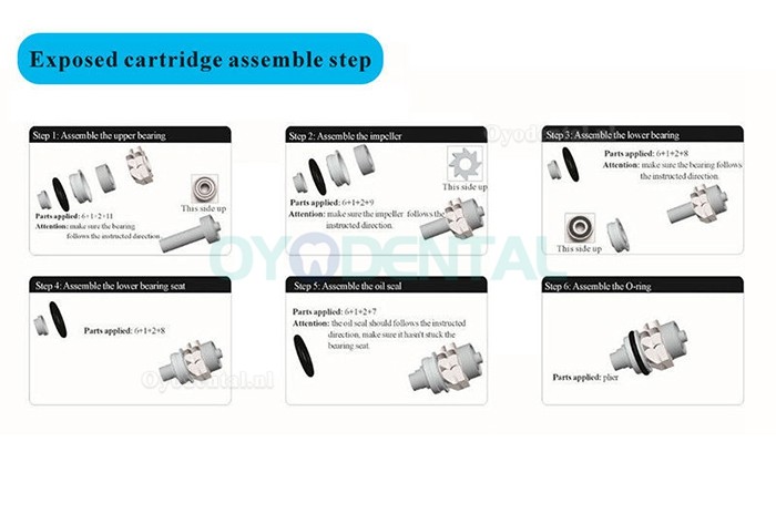 Tandheelkundig hogesnelheidshandstuk Onderhoud Turbinelagers Reparatiepersgereedschapset