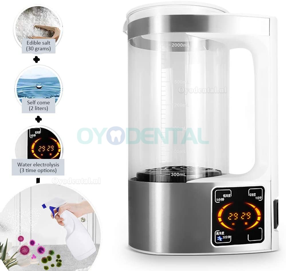 2000ML Draagbare Desinfectievloeistof Die Machine Zelfgemaakte Desinfectiemiddelmachine Maakt
