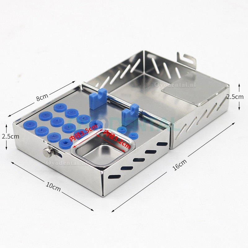 1Pcs Opbergdoos voor chirurgische instrumenten van roestvrij staal voor tandheelkundige implantaten