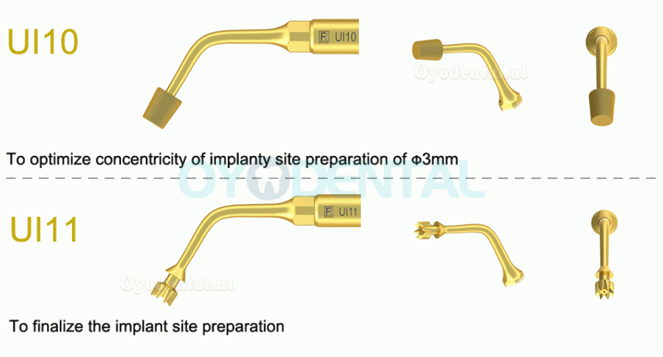 1Pcs Tips voor piëzochirurgie tandarts bot snijden sinus tillen Ul6 UI7 UI8 UI9 UI10 UI11 compatibel met Mectron Woodpecker