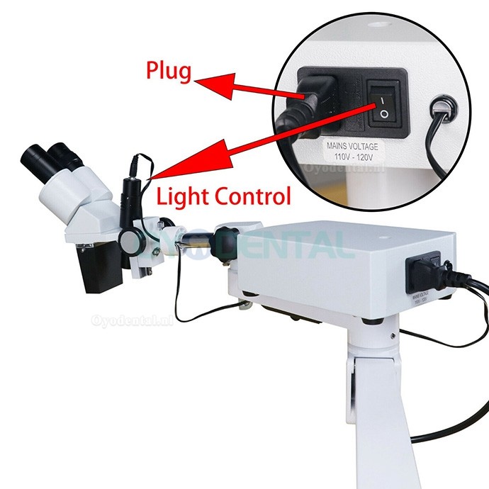 10X Dental Chirurgische Operationele Endodontische Microscoop met LED Licht Voor Tandartsstoel Unit