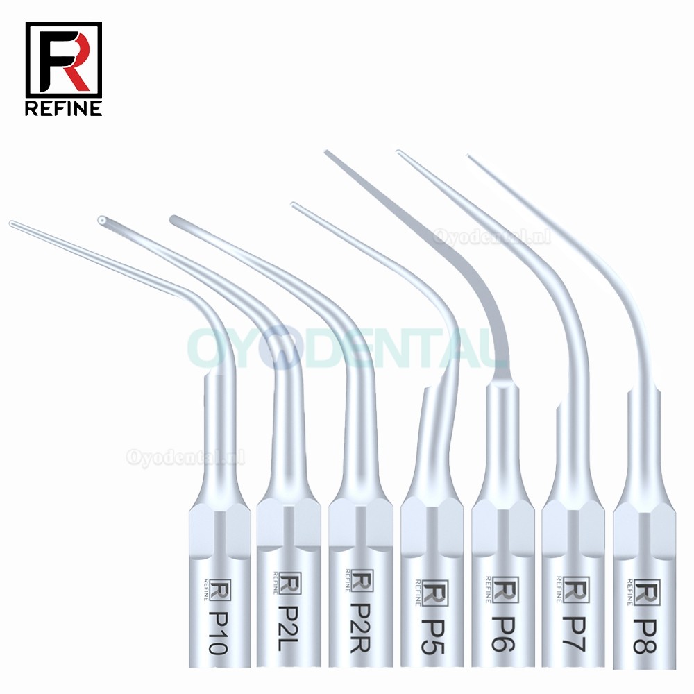 5Pcs Ultrasoon tips P2L P2R P2LD P2RD P5 P6 P7 P8 P10 P11 P12 P14L compatibel met Refine EMS Woodpecker scaler handstuk