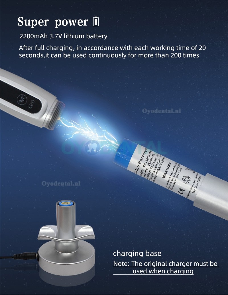 LY® Dental LED Draadloze Uithardingslamp 1500mw 5 kleuren