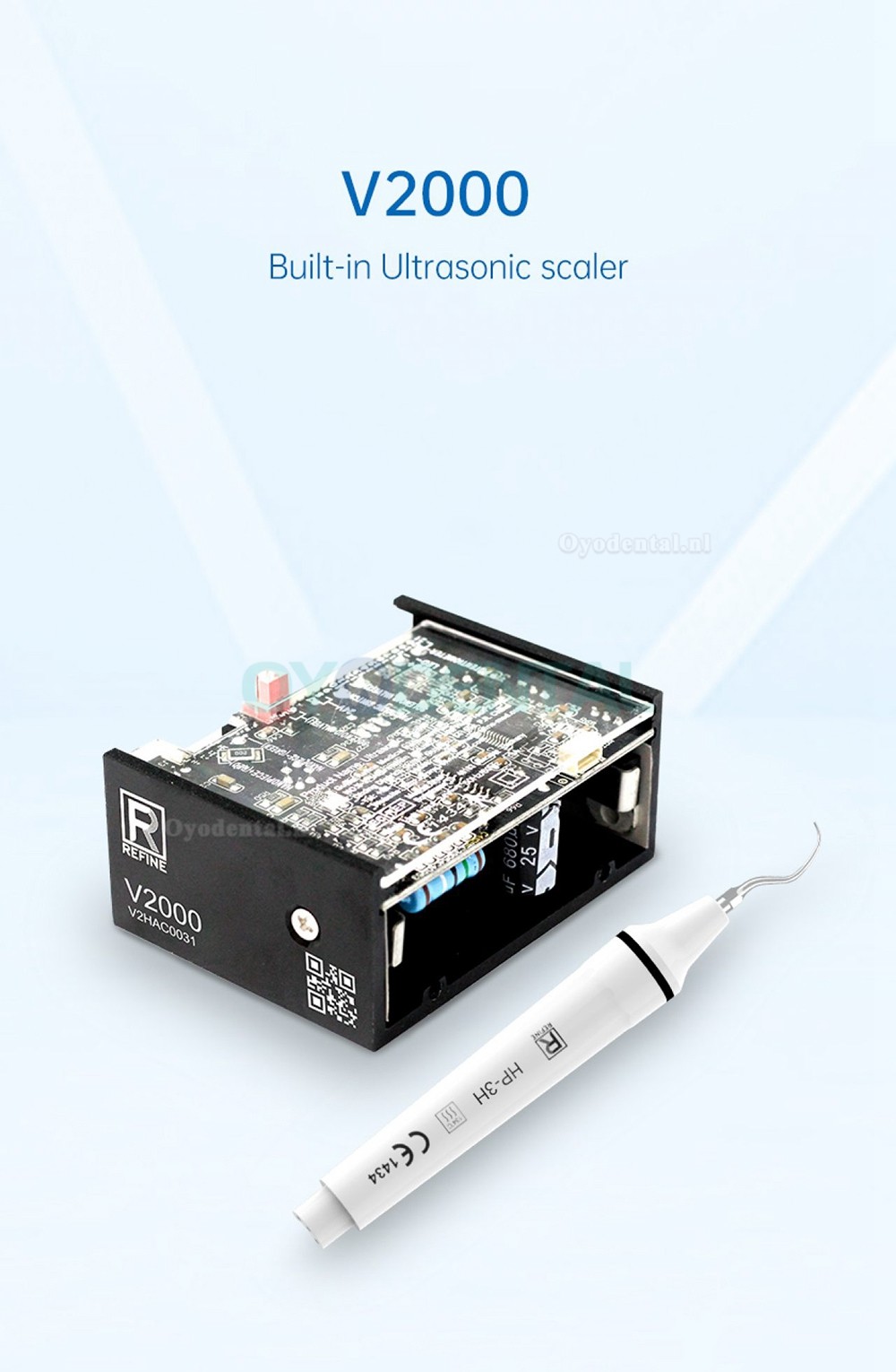 Refine V2000 Ingebouwde ultrasone scaler handstuk voor tandartsstoel compatibel met SATELEC