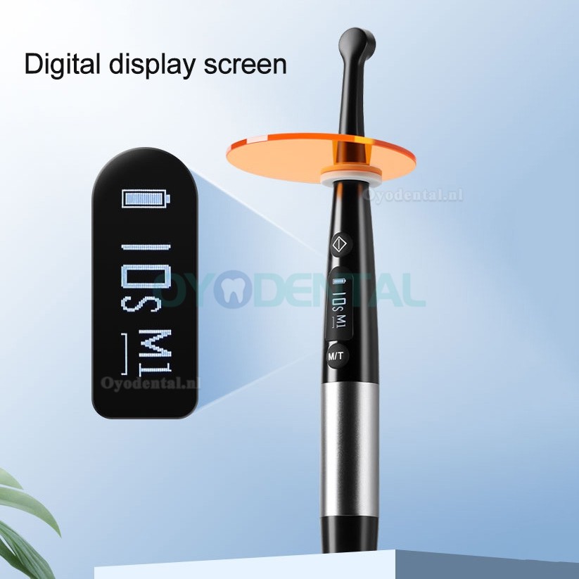 3H X-lite Q6 Tandheelkundige 1 sec draadloze LED-Uithardingslamp tandarts met lichtmeter metalen behuizing