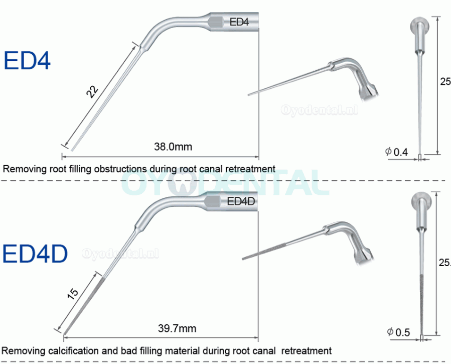 10Pcs Refine Ultrasoon tips E3D E4D E5D E10D E11D E12D E14D E15D compatibel met Woodpecker EMS