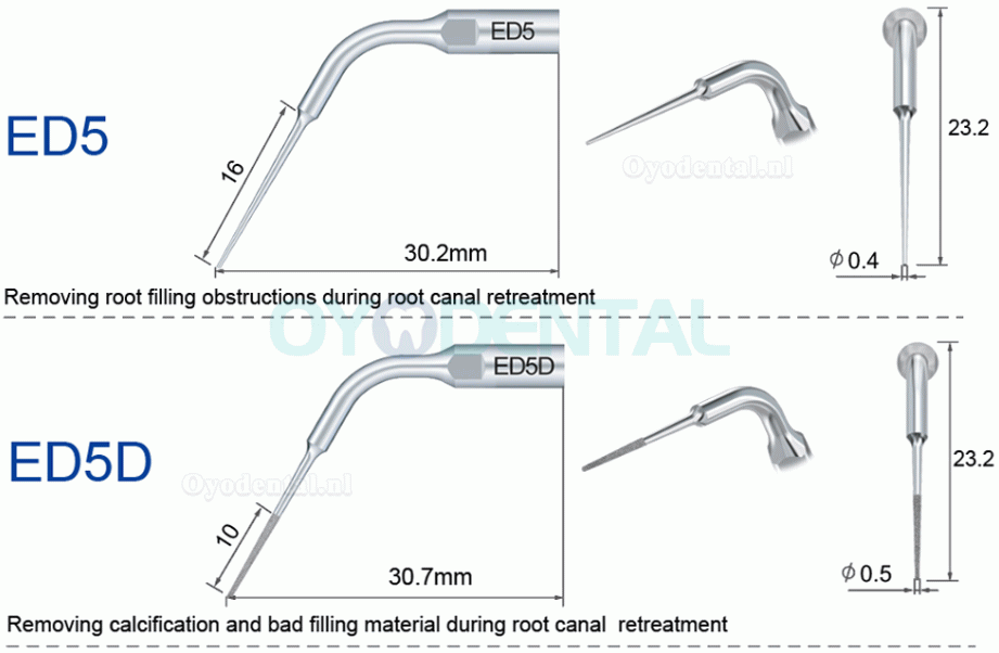 10Pcs Refine Ultrasoon tips E3D E4D E5D E10D E11D E12D E14D E15D compatibel met Woodpecker EMS