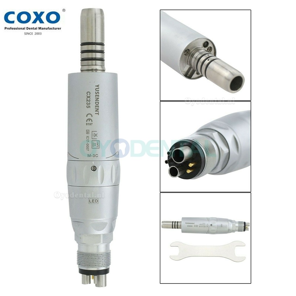 YUSENDENT COXO CX235-3C Dental Led Fiber Binnenwater Luchtmotor 6-gaats Handstuk