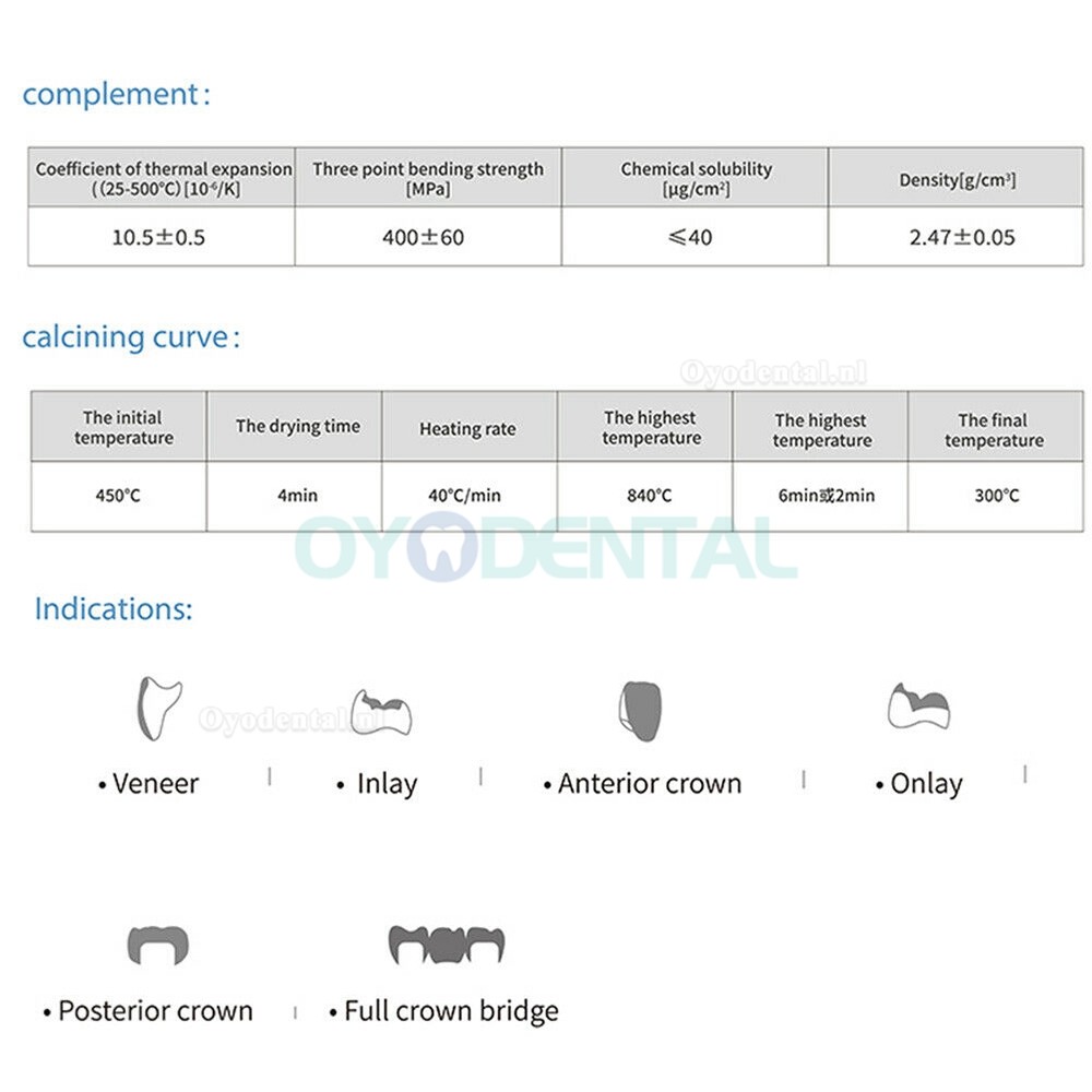 4 stuks B40 Tandheelkundige Lithiumdisilicaatschijven E-max HT/LT cad cam Voor Sirona Cerec