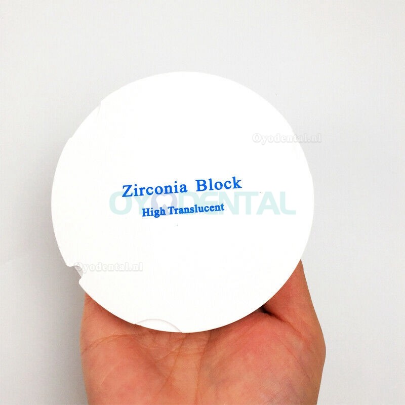 Tandheelkundige Zirconia keramische blokken materiaal voor ZirkonZahn-systeem OD95mm ST/HT
