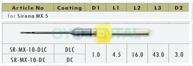 1PCS Dental Cad Cam Zirconia Freesblokken Fit Sirona MX5 0.5mm/1mm/2.5mm GEEN gecoat