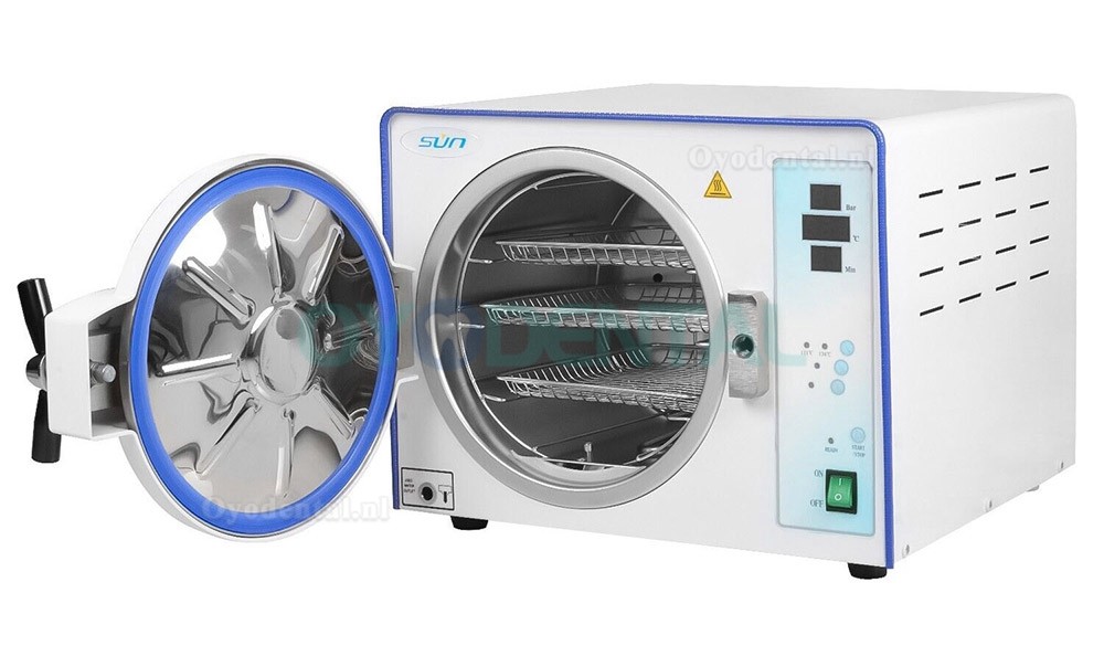 18L / 23L Sun Dental Autoclaaf Stoomsterilisator Klasse N Hoge druk op hoge temperatuur