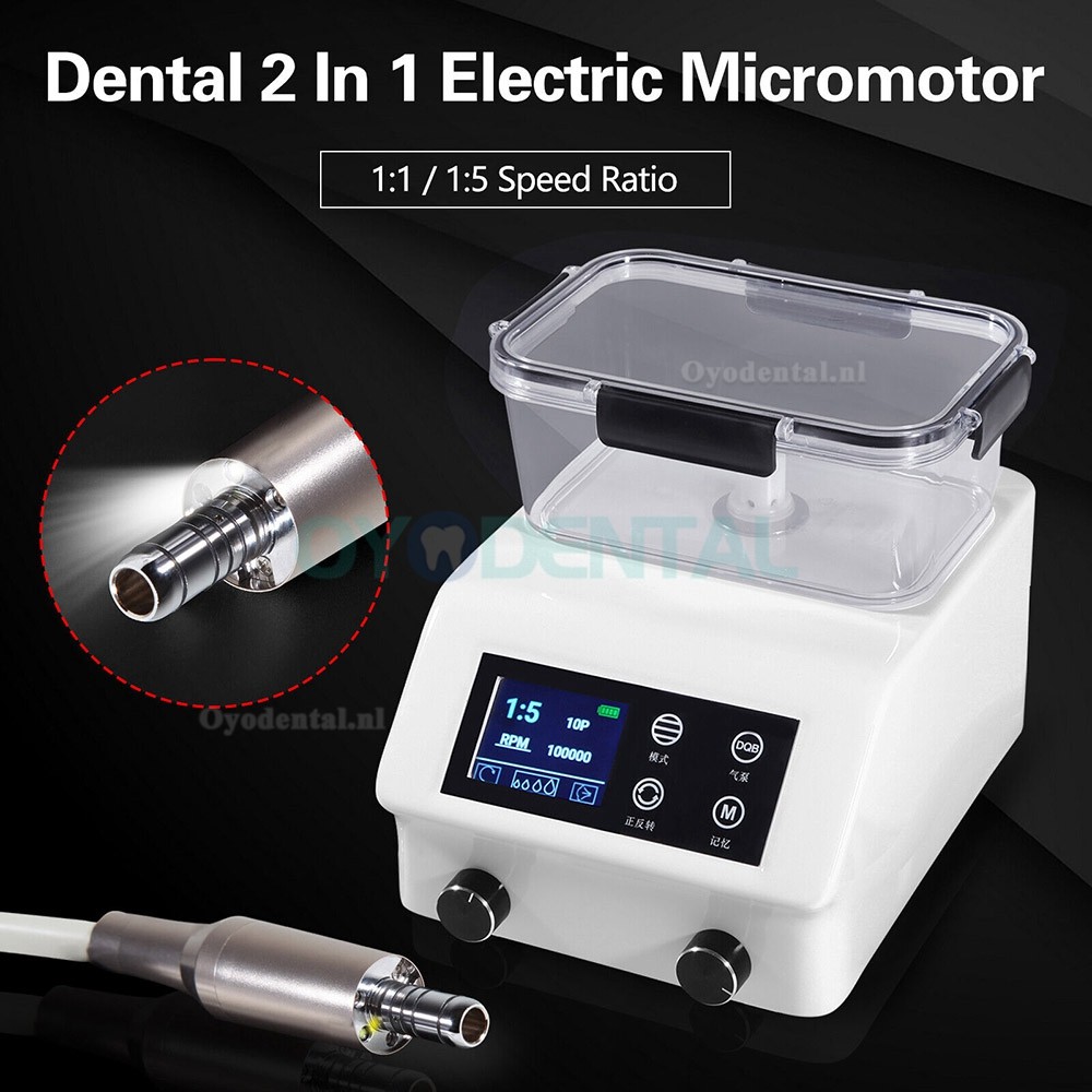 Draagbare borstelloze tandheelkundige elektrische micromotor met automatische watertoevoerfles