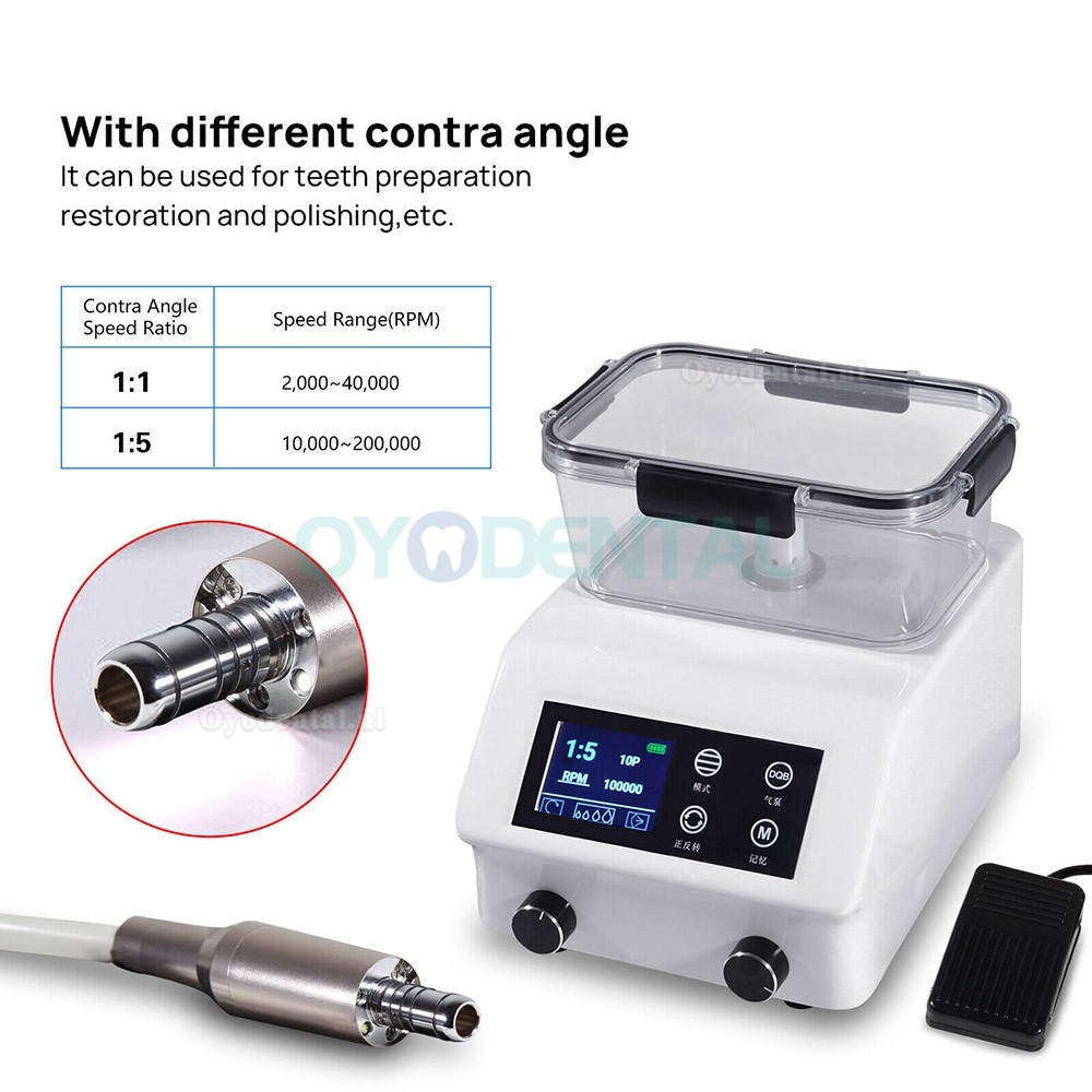 Draagbare borstelloze tandheelkundige elektrische micromotor met automatische watertoevoerfles